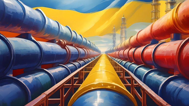 Graphical representation of the Russian-Ukrainian gas pipeline origin of the war