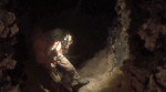 Italy, Bueno Fonteno cave near Bergamo: Rescuers at work to save Italian caver Ottavia Piano trapped 585m underground