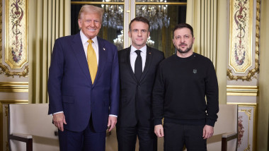 Paris President Volodymyr Zelenskyy met with President of France Emmanuel Macron and US president-elect Donald Trump