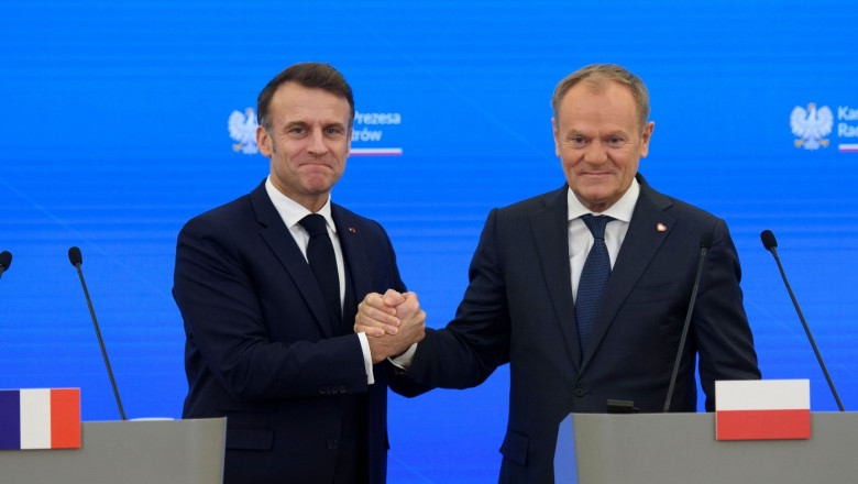 Donald Tusk și Emmanuel Macron