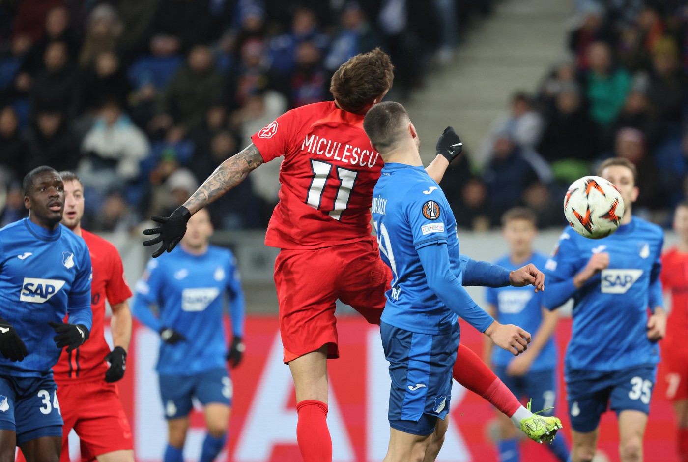 Europa League: FCSB joacă în Germania cu Hoffenheim. 0-0 la pauză