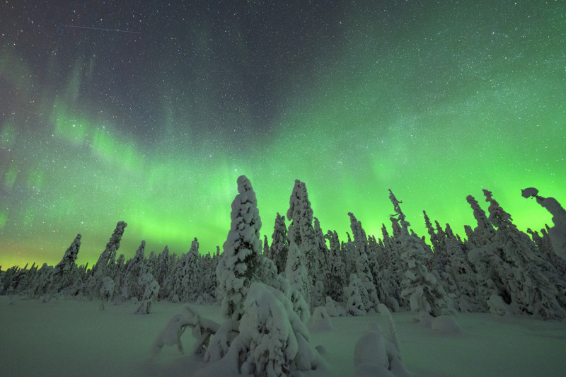 aurora borealăa la Iso Syote, Lapland, Finland profimedia-0890163865