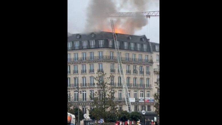 Un incendiu a izbucnit la o clădire din apropierea gării Saint Lazare din Paris