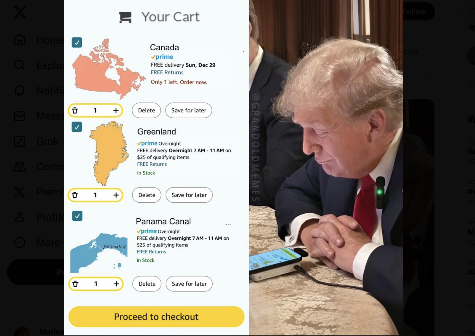 Postarea fiului lui Trump, Eric, despre cumpărarea altor țări de pe Amazon, a devenit virală. „Ne-am întors!”