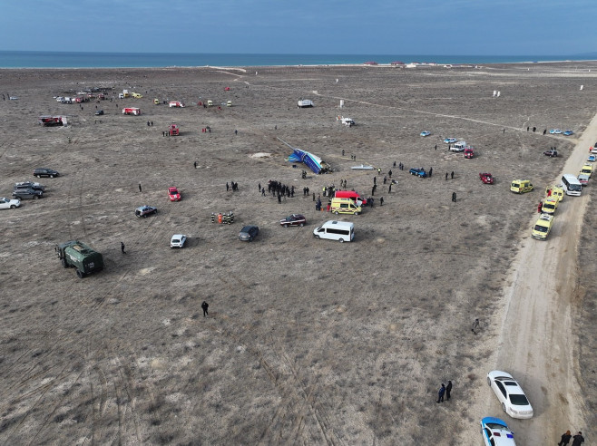 PhotoFlash | Azerbaijan Airlines plane from Baku crashes near Kazakhstan's Aktau