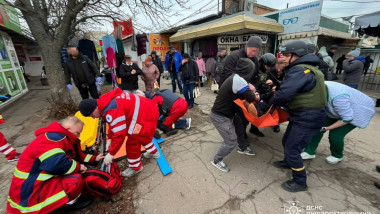 raniti la nikopol dupa un atac rusesc