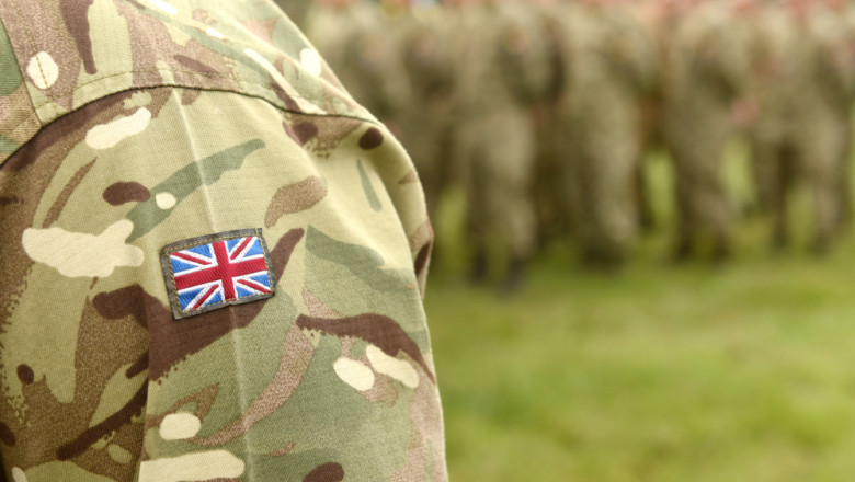 Uk,Flag,On,Soldiers,Arm.,Uk,Military,Uniform.,United,Kingdom