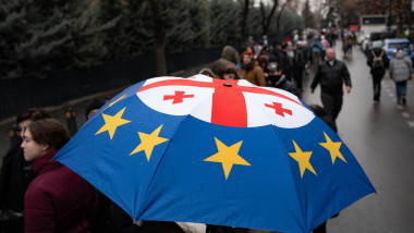 A Chain Of Unity Has Been Formed In Tbilisi, Georgia - 28 Dec 2024