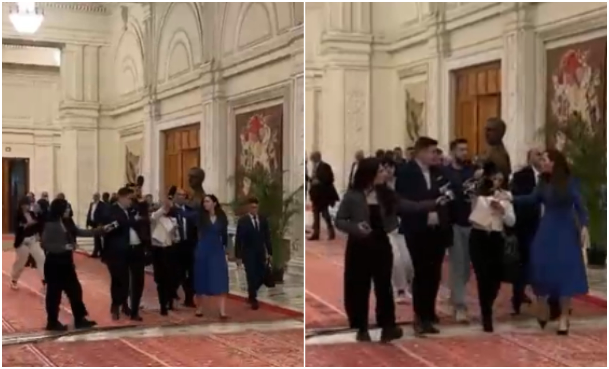 Șefa partidului lui Călin Georgescu a bruscat jurnaliștii pe holurile Parlamentului