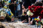 Military funeral, Lviv, Ukraine - 31 Aug 2024