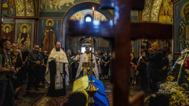 Funeral of writer Victoria Amelina in Ukraine