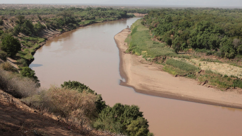 The view of Omo river ethiopia