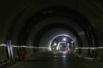 HEJING, CHINA - DECEMBER 30: An interior view of the Tianshan Shengli Tunnel, the world s longest expressway tunnel, on