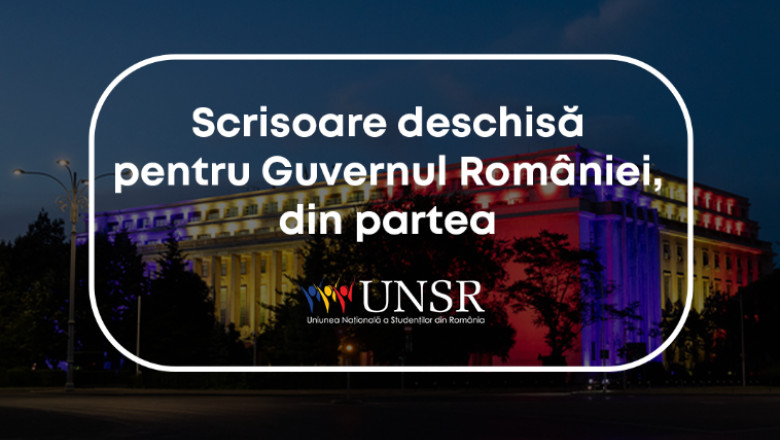 Uniunea Naţională a Studenţilor din România lansează un „strigăt de revoltă”, acuzându-i pe guvernanți de indiferenţă faţă de tineri și viitorul țării