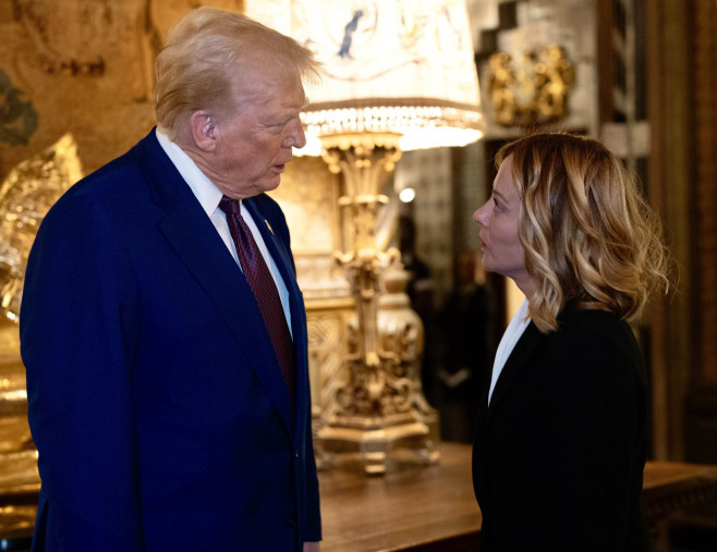 Italian Prime Minister Giorgia Meloni meet with Donald Trump in Florida