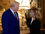 Italian Prime Minister Giorgia Meloni meet with Donald Trump in Florida