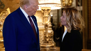 Italian Prime Minister Giorgia Meloni meet with Donald Trump in Florida