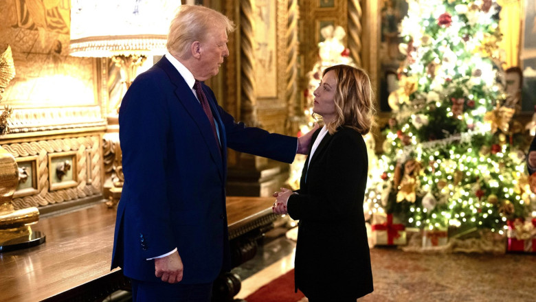 Italian Prime Minister Giorgia Meloni meet with Donald Trump in Florida