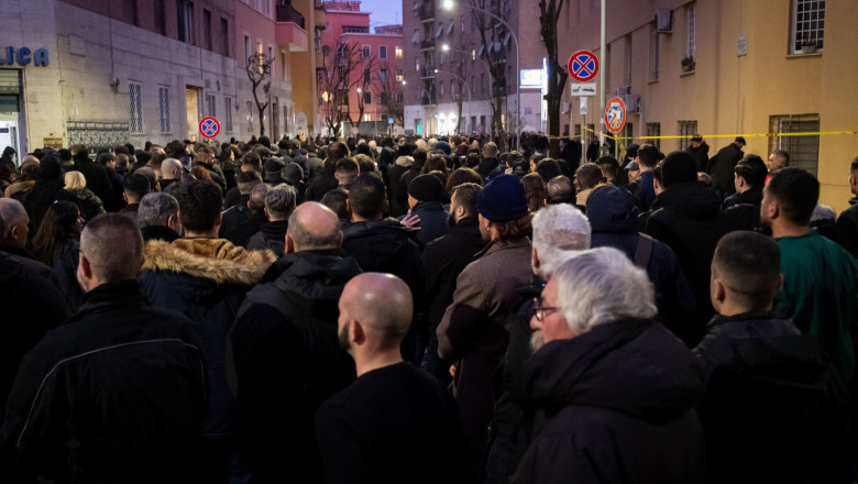 Acca Larentia killings 47th commemoration in Rome., Rm, Italy - 07 Jan 2025