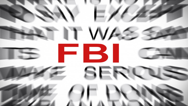 Blured text with focus on FBI