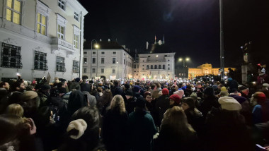 Protest la Viena. Foto- X:Alexandra Eros