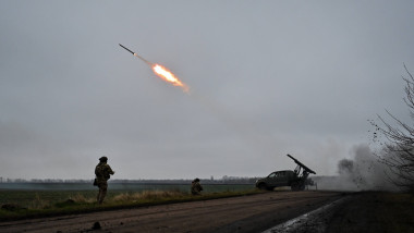 Work of artillery crew of Striletskyi Battalion special police unit in Zaporizhzhia region