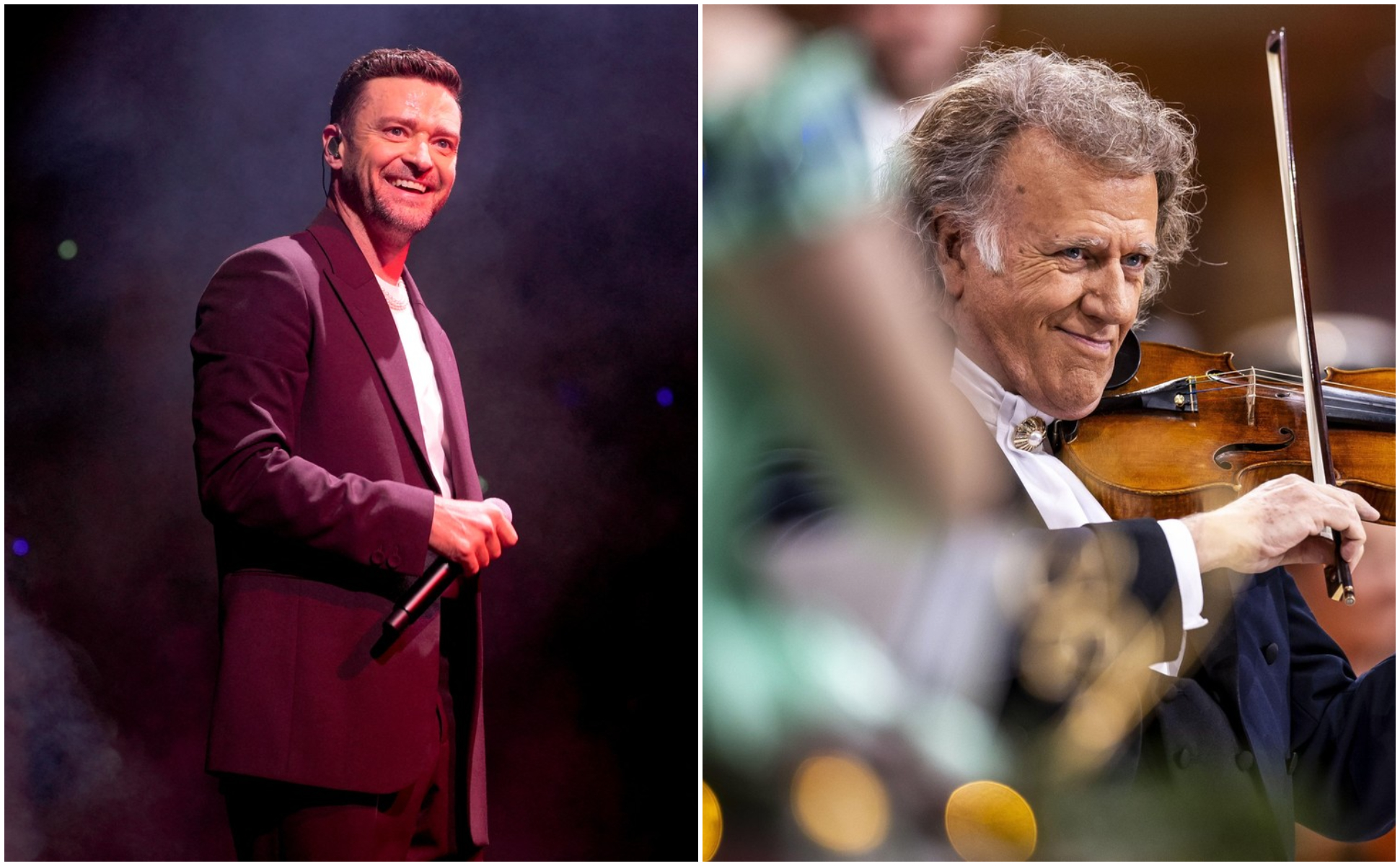 Concertele anului 2025: Justin Timberlake vine prima dată în România, Andre Rieu revine la Cluj