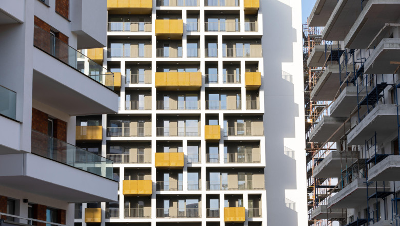 New residential area in Cluj- Napoca, Romania - Flat blocks in construction
