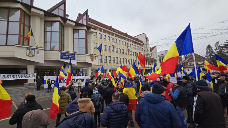 protest AUR Bistrita