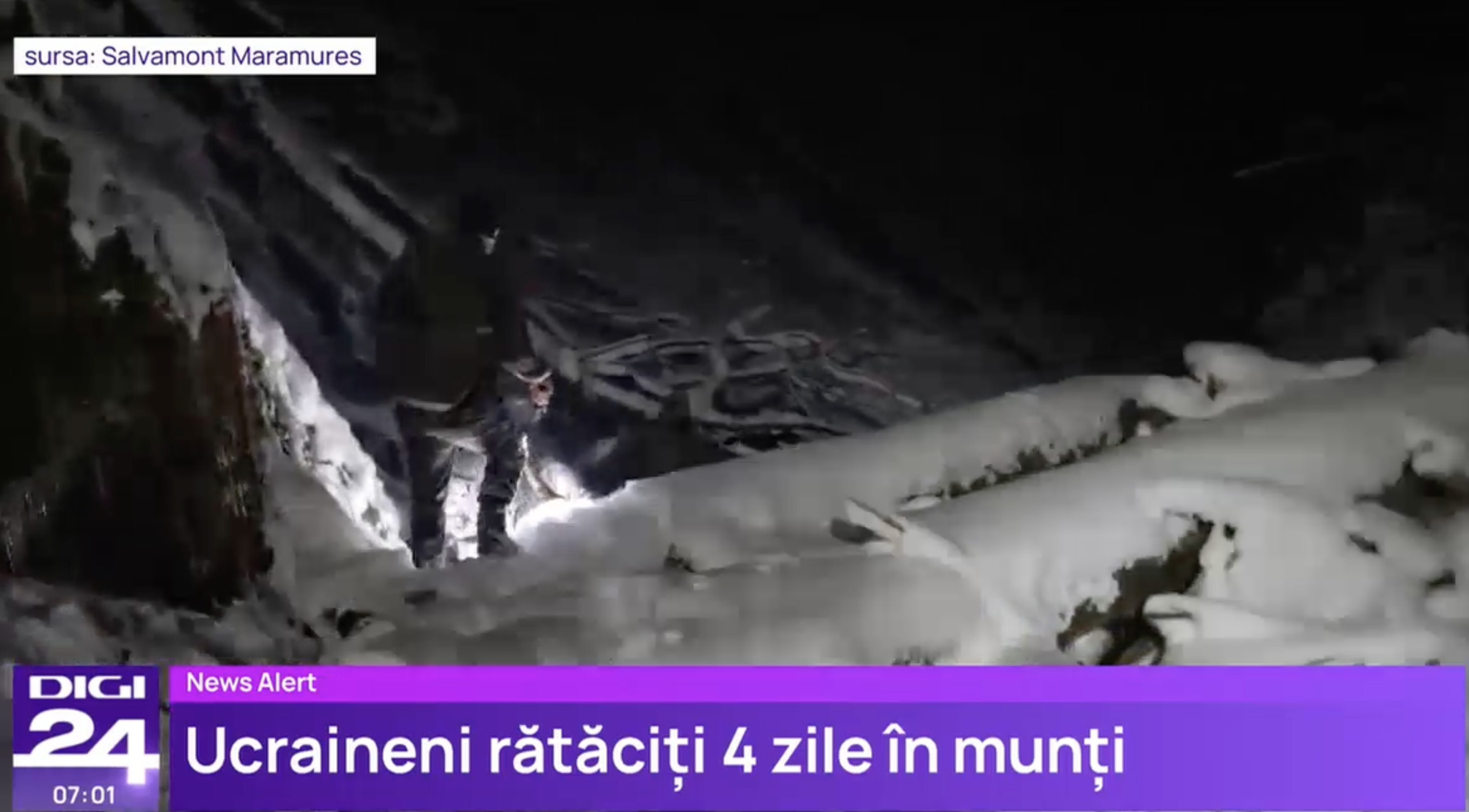 Doi ucraineni care au trecut graniţa prin munţi au fost salvați de salvamontiștii maramureșeni