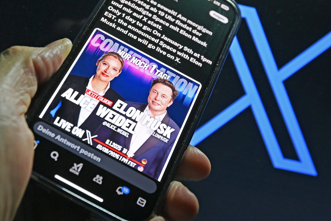 Elon Musk s-a folosit de o discuţie în direct pe X cu şefa AfD pentru a-i amplifica opiniile înainte de alegerile din Germania
