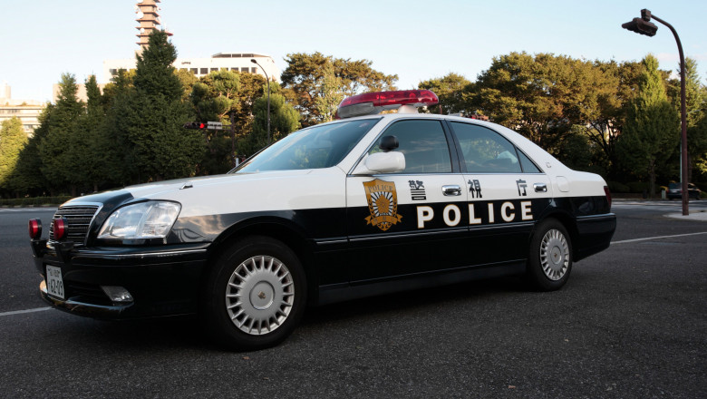 TOKYO - SEPTEMBER 23: Close-up of a Japanese police car on September 23, 2011 in Tokyo.