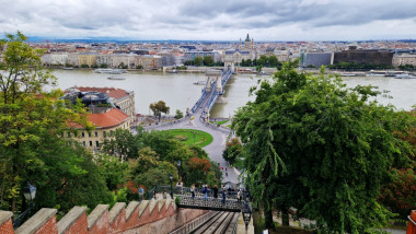 Budapest,,Hungary,-,September,15,,2024:,Chain,Bridge.,High-angle,View