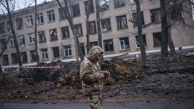 Aftermath of Russian missile strike in Pokrovsk