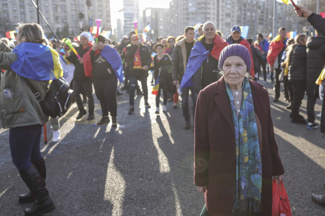 BUCURESTI - PIATA VICTORIEI - PROTEST - 24 IAN 2025