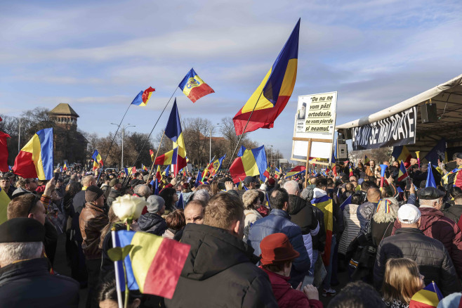 BUCURESTI - PIATA VICTORIEI - PROTEST - 24 IAN 2025