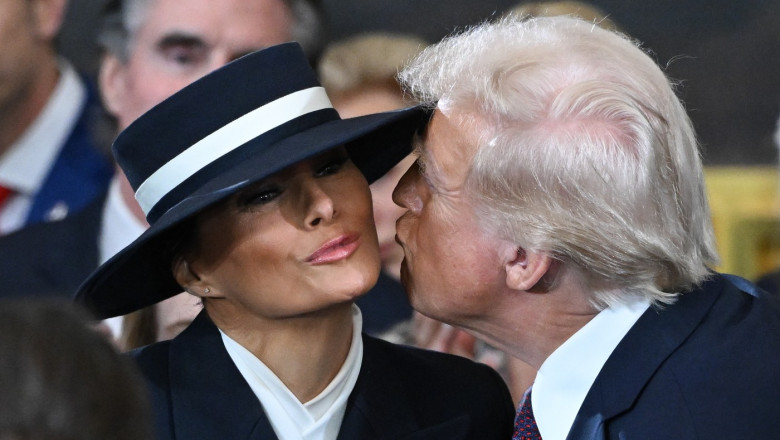 donald trump si melania trump la depunerea juramantului