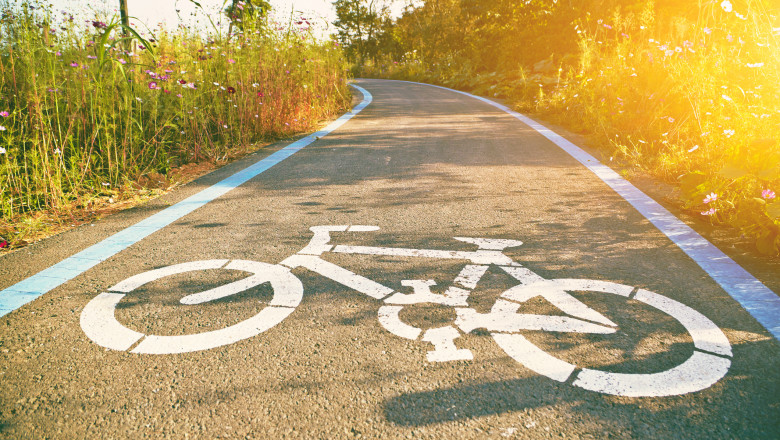 pista de biciclete in camp