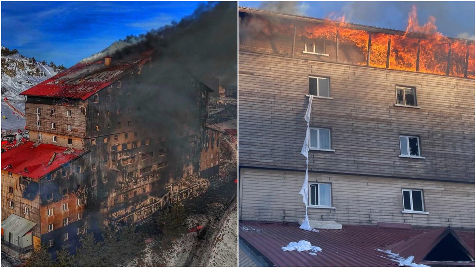 „Flăcările au cuprins imediat totul”. Mărturiile celor care au scăpat cu viață din incendiul cu 76 de morți, de la hotelul din Turcia