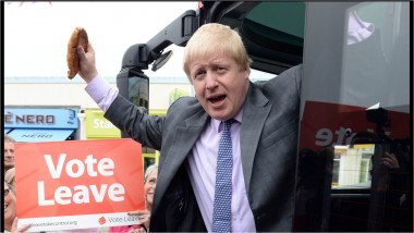 Boris Johnson în timpul campaniei Leave pentru ieșirea Marii Britanii din UE