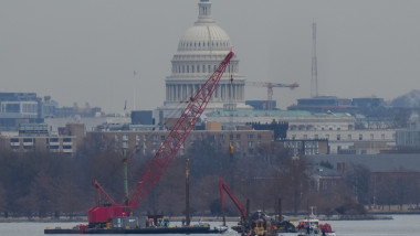 Salvage Crews Work To Recover The American Airlines Jet That Collided With A Blackhawk Helicopter In Washington, D.C, United States - 03 Feb 2025