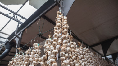 Garlic,Braids,For,Sell,On,A,Serbian,Market,In,Belgrade,