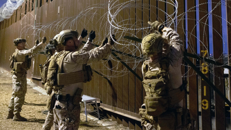 U.S Marines Assist in Securing Southern Border, San Ysidro, Ca, United States - 25 Jan 2025