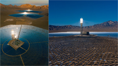 centrala solară Ivanpah din deșertul Mojave, SUA