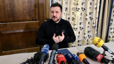 News conference of Ukrainian President Volodymyr Zelenskyy in Munich