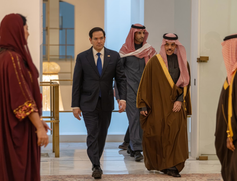 U.S Secretary of State Marco Rubio Meets with Saudi Foreign Minister Prince Faisal, Riyadh, Riyadh Province, Saudi Arabia - 17 Feb 2025