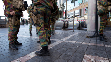 Brussels,-,November,23:,Belgium,Army,And,Police,At,Porte