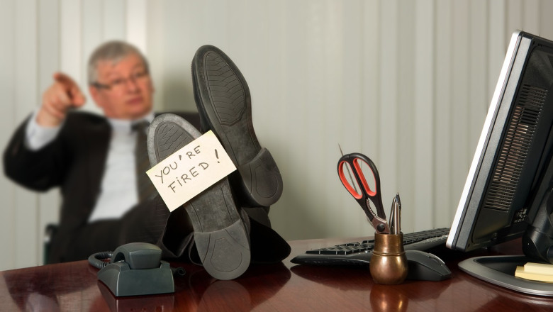 Office manager firing an employee