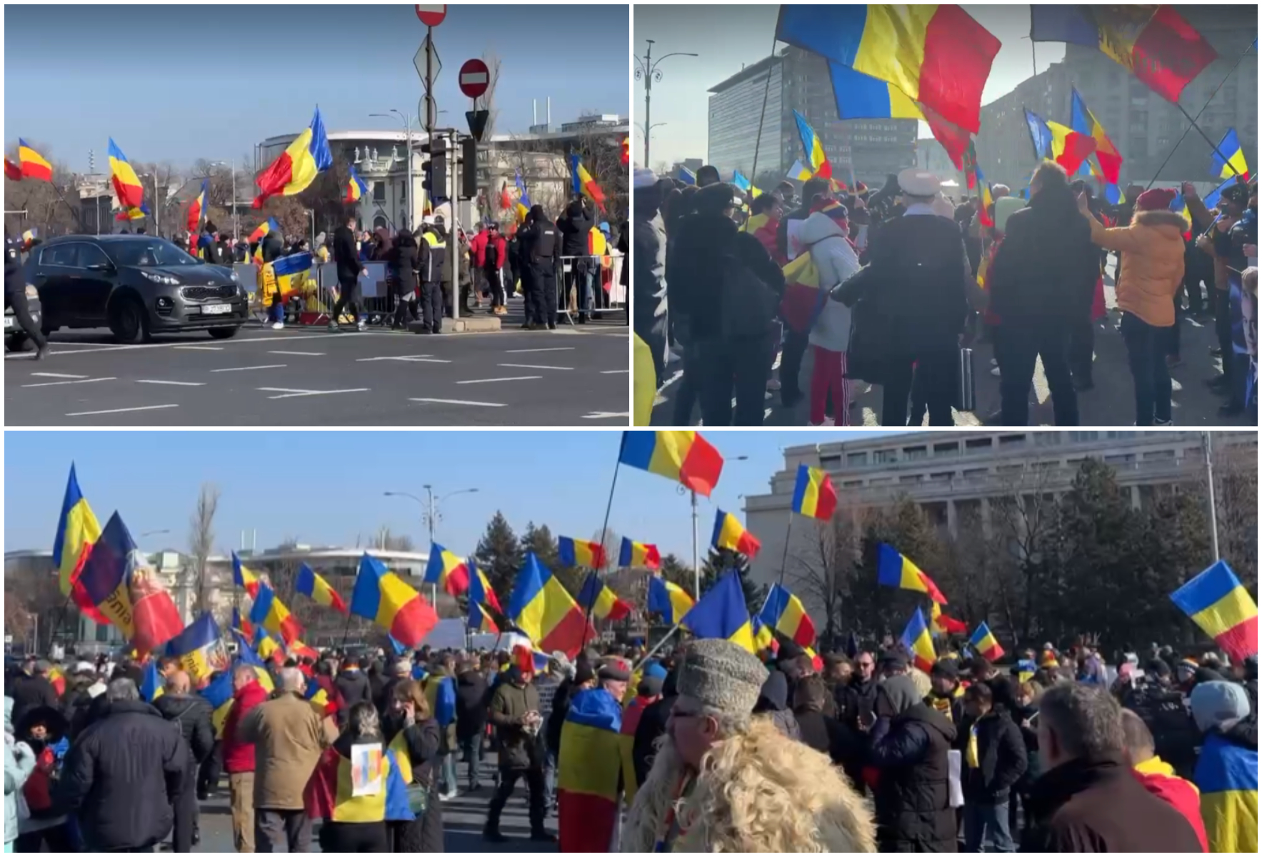 Proteste în București. Boicotul lui Călin Georgescu a scos sute de oameni în Piața Victoriei