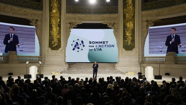 Emmanuel Macron, la Summitul AI